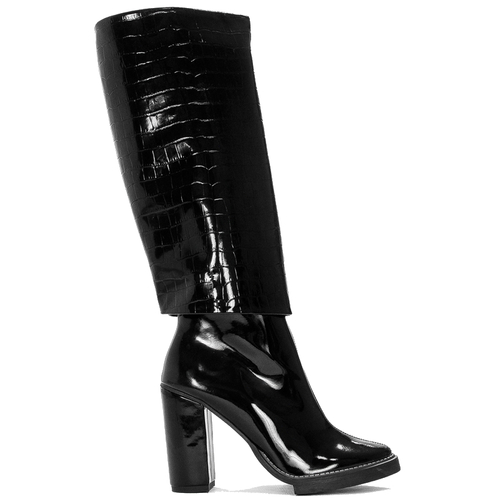 Kiss Croco Black Boots