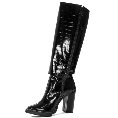 Kiss Croco Black Boots