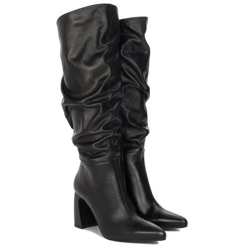 Women's Safija Black Leather Boots