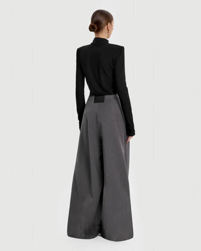 Spodnie Baha Grey Very High Waist Pants