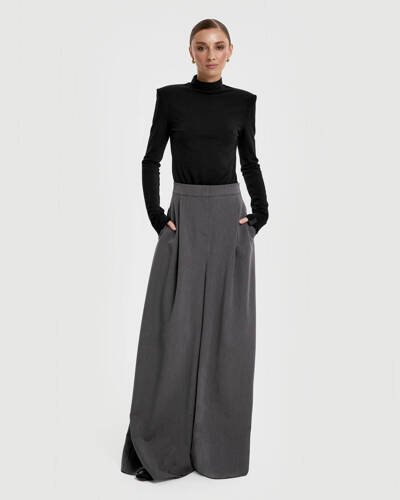 Spodnie Baha Grey Very High Waist Pants